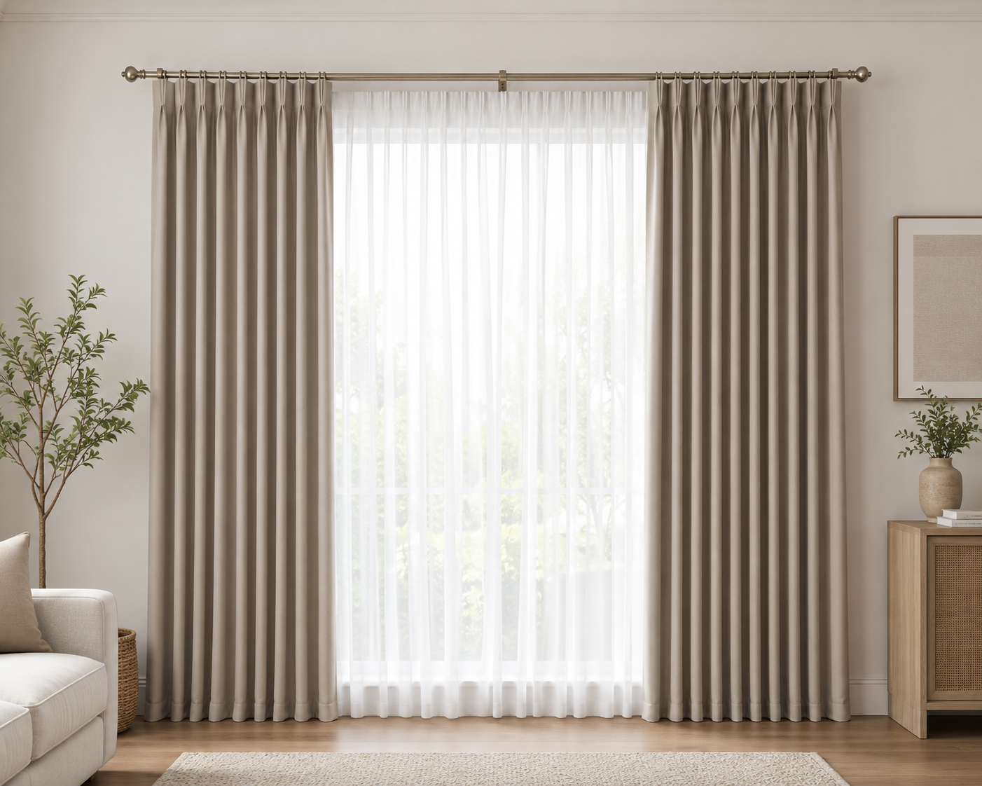 Pinch Pleat + Sheer